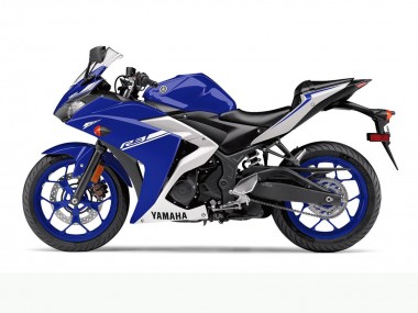 Purchase 2015-2018 Yamaha YZF R3 Motorcycle Fairings - Blue White Canada