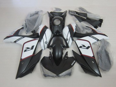 Purchase 2015-2018 Yamaha YZF R3 Motorcycle Fairings - White Matte Black Canada