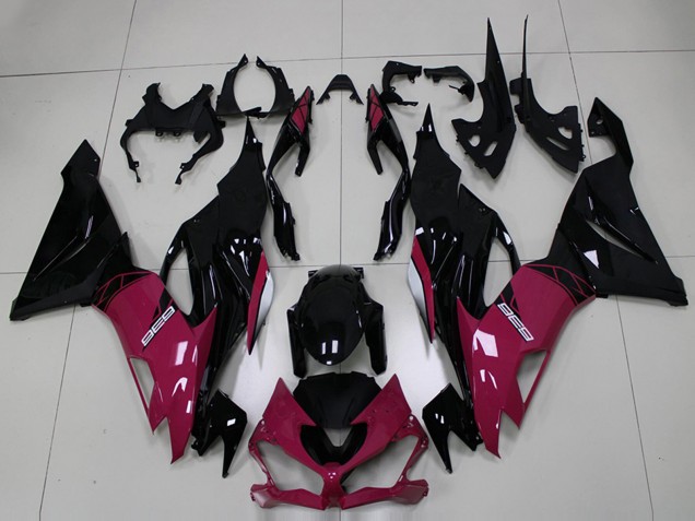 2019-2022 Kawasaki ZX6R Motorcycle Fairings - Purple Glossy Black Canada