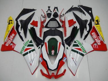 Purchase 2009-2015 Aprilia RSV4 1000 Motorcycle Fairings - White Red Green Yellow Black Alitalia Canada
