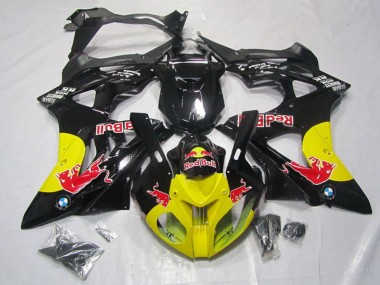 Purchase 2009-2014 BMW S1000RR Motorcycle Fairings - Glossy Black Yellow Red Bull Canada