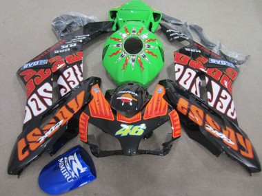 Purchase 2004-2005 Honda CBR1000RR Motorcycle Fairings - Orange Green Rossi Glossy Black Repsol Rossi 46 Canada