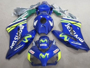 Purchase 2004-2005 Honda CBR1000RR Motorcycle Fairings - Blue Green Yellow MoviStar Castrol Canada