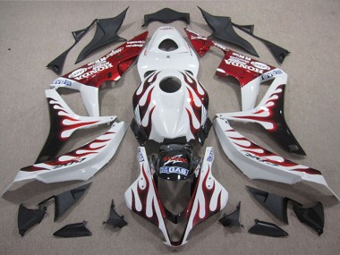 Purchase 2004-2005 Honda CBR1000RR Motorcycle Fairings - White Red Glossy Black Flame SHARK Canada