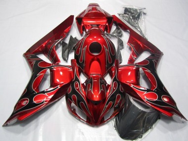 Purchase 2006-2007 Honda CBR1000RR Motorcycle Fairing - Red Glossy Black Flame Canada