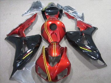 Purchase 2006-2007 Honda CBR1000RR Motorcycle Fairings - Red Yellow Glossy Black Canada
