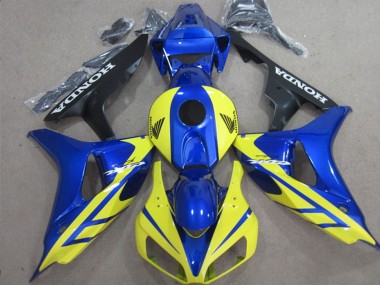 Purchase 2006-2007 Honda CBR1000RR Motorcycle Fairings - Blue Yellow Glossy Black Canada