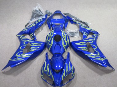 Purchase 2006-2007 Honda CBR1000RR Motorcycle Fairings - Blue Green Flame Canada