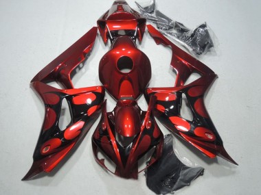 Purchase 2006-2007 Honda CBR1000RR Motorcycle Fairings - Red Glossy Black Flame Canada