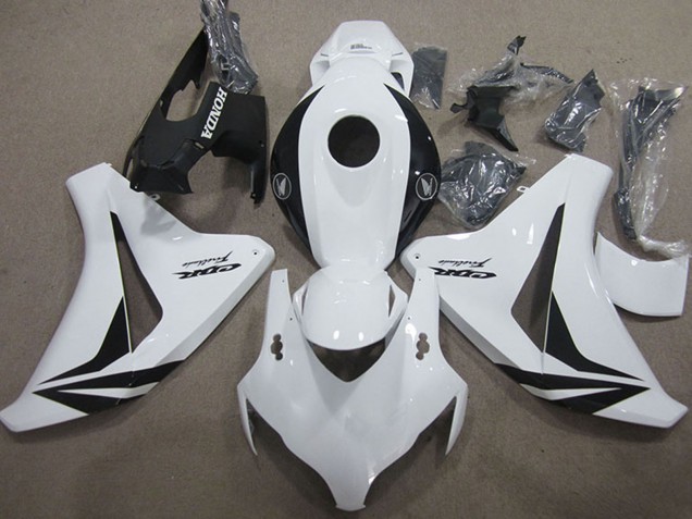 2008-2011 Honda CBR1000RR Motorcycle Fairings - White Glossy Black Fireblade Canada