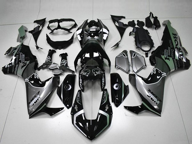 2017-2023 Honda CBR1000RR Motorcycle Fairings - Silver Glossy Black HRC Canada