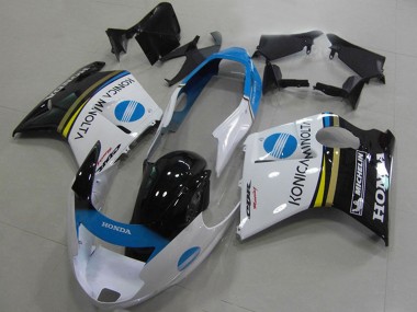 Purchase 1996-2007 Honda CBR1100XX Blackbird Motorcycle Fairings - White Blue Glossy Black Konica Minolta Canada