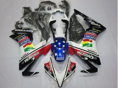 Purchase 2013-2015 Honda CBR500R Motorcycle Fairings - White Red Blue Glossy Black Star Carrera Lee DENSO EuroBet Canada