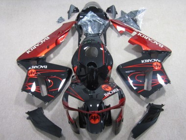 Purchase 2003-2004 Honda CBR600RR Motorcycle Fairings - Glossy Black Red RACARDI Canada