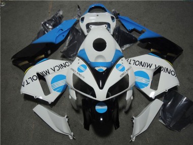 Purchase 2005-2006 Honda CBR600RR Motorcycle Fairing - White Blue Glossy Black Konica Minolta Canada