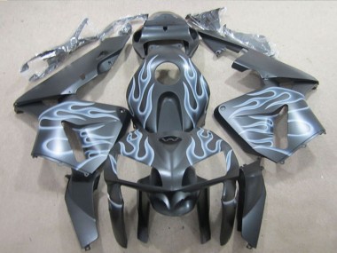 Purchase 2005-2006 Honda CBR600RR Motorcycle Fairings - Matte Black Silver Flame Canada