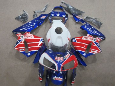 Purchase 2005-2006 Honda CBR600RR Motorcycle Fairings - White Red Blue Cycle World Castrol Canada