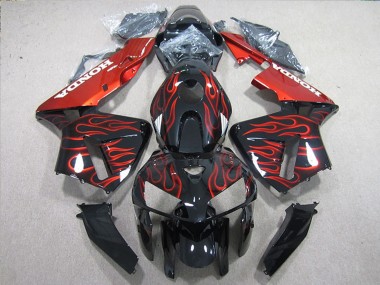 Purchase 2005-2006 Honda CBR600RR Bike Fairings - Glossy Black Red Flame Canada