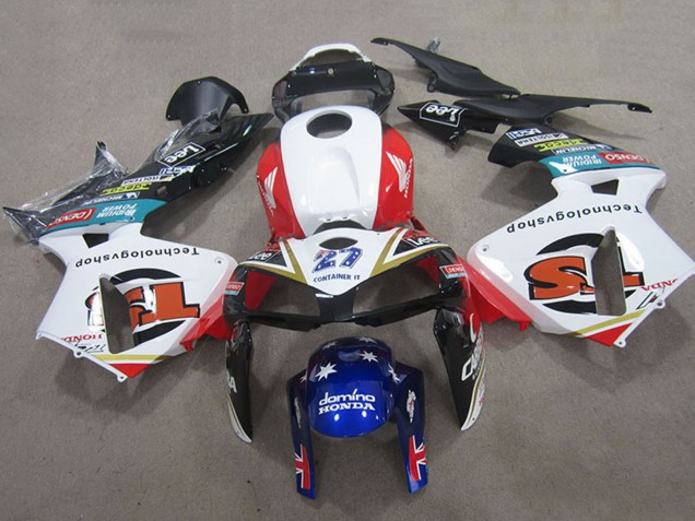 2005-2006 Honda CBR600RR Motorcycle Fairings - White Red Black Blue 27 Canada