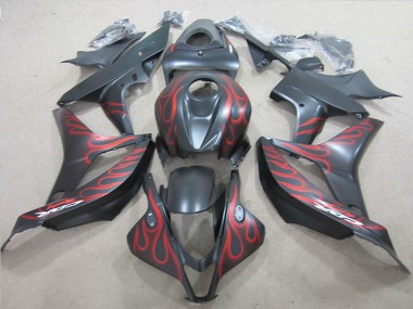 Purchase 2007-2008 Honda CBR600RR Motorcycle Fairings - Matte Black Red Flame Canada