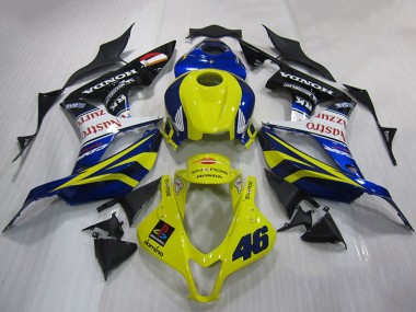 Purchase 2007-2008 Honda CBR600RR Motorcycle Fairing - Yellow Blue White Glossy Black Nastro Azzurro Canada