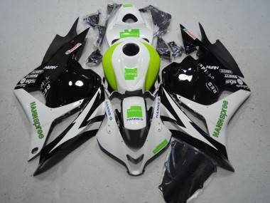 Purchase 2009-2012 Honda CBR600RR Motorcycle Fairing - White Green Glossy Black Hannspree Canada