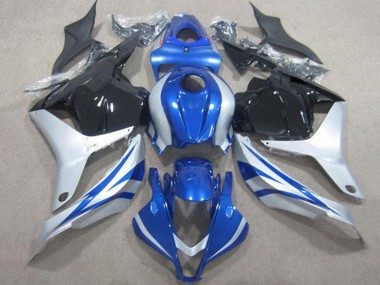Purchase 2009-2012 Honda CBR600RR Motorcycle Fairings - Silver Blue Glossy Black Stripe Canada