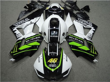Purchase 2013-2023 Honda CBR600RR Motorcycle Fairings - White Green Glossy Black Semakin Didepan Monster Canada