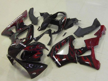 Purchase 2000-2001 Honda CBR900RR 929 Motorcycle Fairings - Glossy Black Red Flame Canada