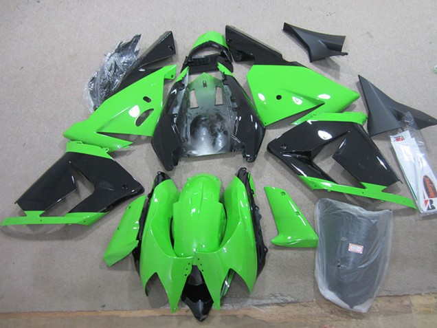 2004-2005 Kawasaki ZX10R Motorcycle Fairings - Black Green Canada