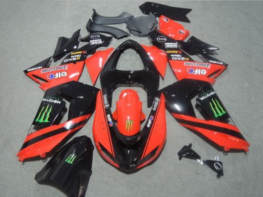 Purchase 2006-2007 Kawasaki ZX10R Motorcycle Fairings - Red Glossy Black Green Elf Touch4 Monster Canada