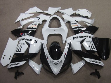 Purchase 2006-2007 Kawasaki ZX10R Motorcycle Fairings - White Glossy Black Elf Touch4 Monster Energy Canada