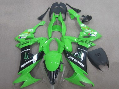 Purchase 2008-2010 Kawasaki ZX10R Motorcycle Fairings - Green Black Monster Energy Elf Dunlop Canada