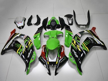 Purchase 2016-2020 Kawasaki ZX10R Motorcycle Fairings - Green Yellow Red White Black Monster Canada