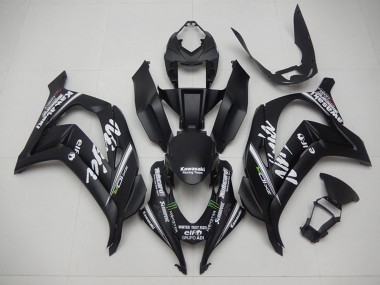 Purchase 2016-2020 Kawasaki ZX10R Motorcycle Fairings - Matte Black Green White Monster Racing Team Motocard Canada