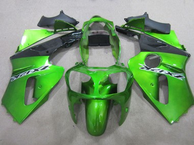 Purchase 2000-2001 Kawasaki ZX12R Motorcycle Fairings - Green Matte Black Canada