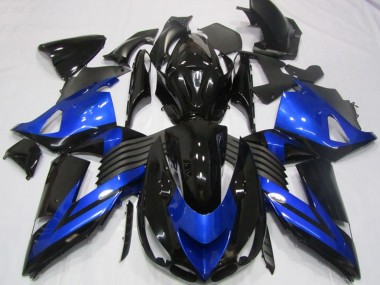 Purchase 2006-2011 Kawasaki ZX14R ZZR1400 Motorcycle Fairings - Blue Glossy Black Canada