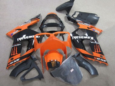 Purchase 2003-2004 Kawasaki ZX6R Motorcycle Fairings - Orange Black Monster Canada