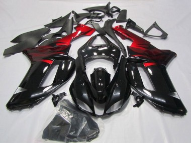 Purchase 2007-2008 Kawasaki ZX6R Motorcycle Fairings - Black Red Canada