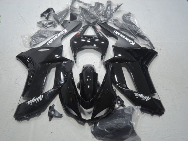 Purchase 2007-2008 Kawasaki ZX6R Motorcycle Fairings - Glossy Black Matte Black White Red Decals Canada