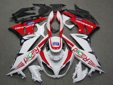 Purchase 2009-2012 Kawasaki ZX6R Motorcycle Fairings - White Red Black Rapid Canada