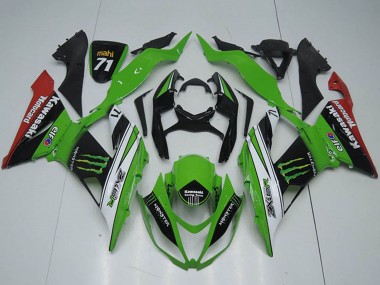 Purchase 2013-2018 Kawasaki ZX6R Motorcycle Fairings - Green White Black Red Monster Canada