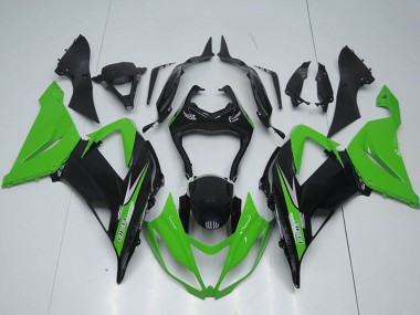 Purchase 2013-2018 Kawasaki ZX6R Motorcycle Fairings Kits - Green Glossy Black Canada