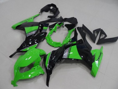 Purchase 2013-2018 Kawasaki ZX300R Motorcycle Fairings - Green Glossy Black Canada