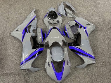 Purchase 2017-2023 Honda CBR1000RR Motorcycle Fairings - Nardo Grey with Blue Stripe Canada