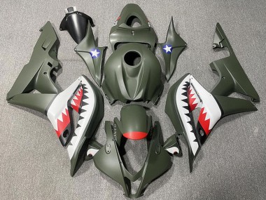 Purchase 2007-2008 Honda CBR600RR Motorcycle Fairings - Army Green White Red Shark Canada