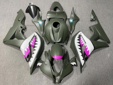 Purchase 2007-2008 Honda CBR600RR Motorcycle Fairings - Army Green White Pink Shark Canada