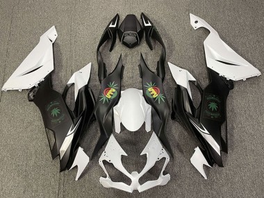 Purchase 2019-2022 Kawasaki ZX6R Motorcycle Fairings - White Black Happy Face Canada