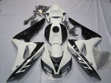 Purchase 2006-2007 Honda CBR1000RR Motorcycle Fairings - White Glossy Black OEM Style No Decals Canada