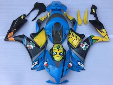 Purchase 2012-2016 Honda CBR1000RR Motorcycle Fairings - Blue Yellow Glossy Black Shark Teeth Canada